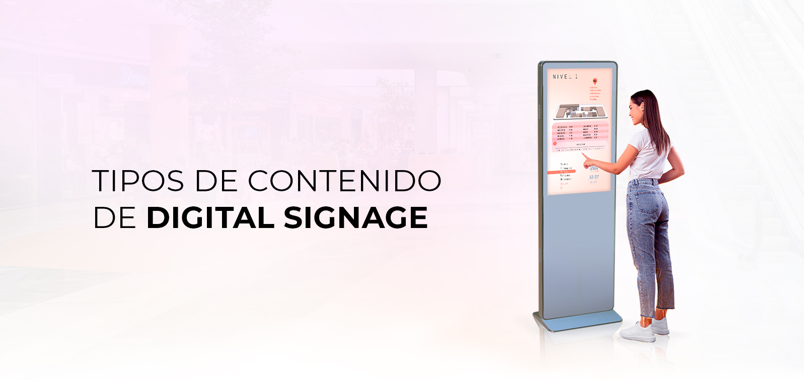 ¿Qué tipos de contenidos puedes presentar con el digital signage?